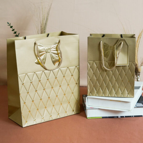 Paper Bag Emas Pita Emboss SS 2 Emas
