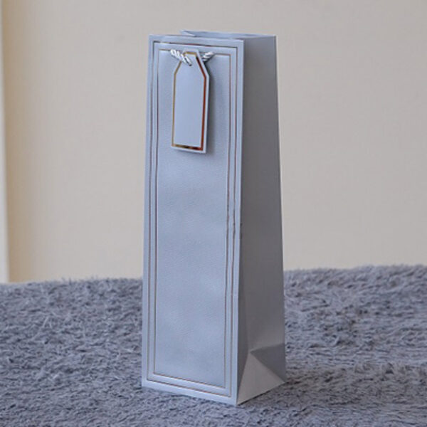 Paper Bag Botol Emboss Double List Abu