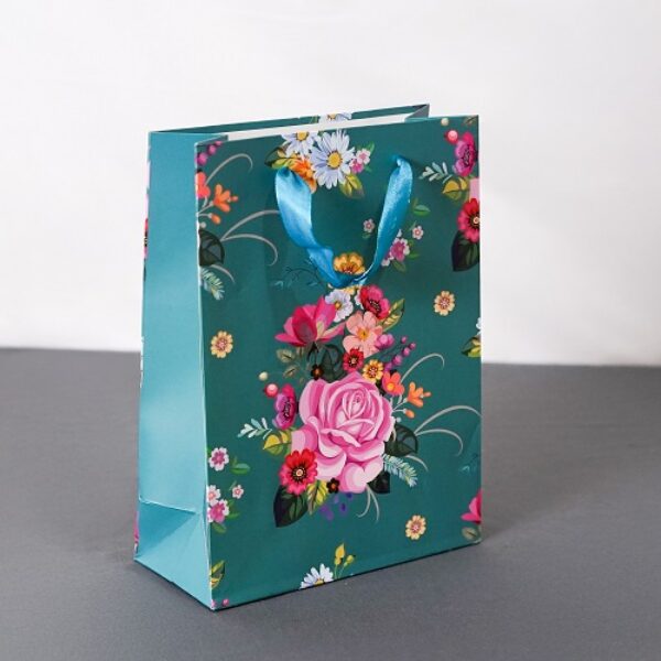 Paper Bag Motif Bunga Ulang Ijo